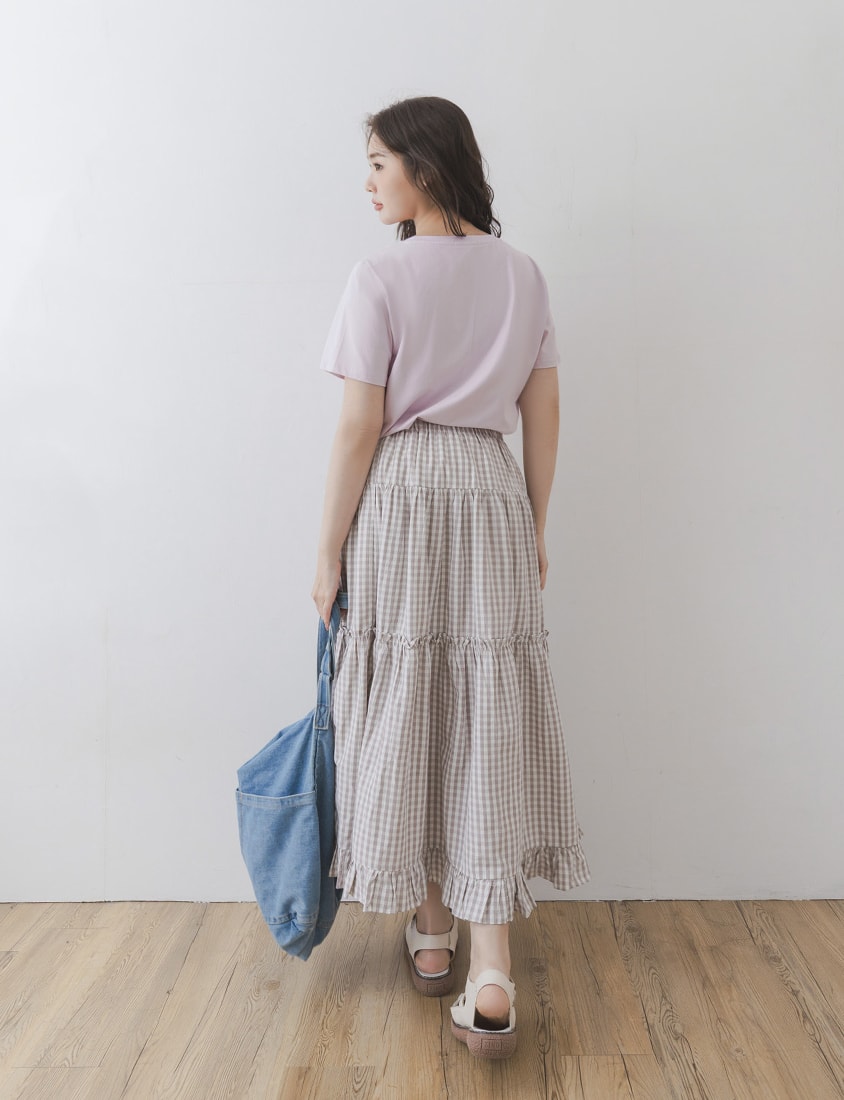Airy Cooling Square-Neck Ice Porcelain Cotton Plus Size Tee