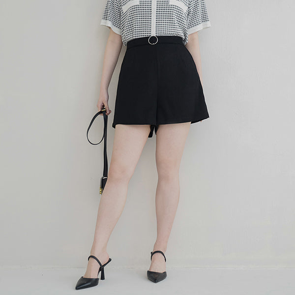 MISS. Latte Series Waistband Twill Plus Size Shorts
