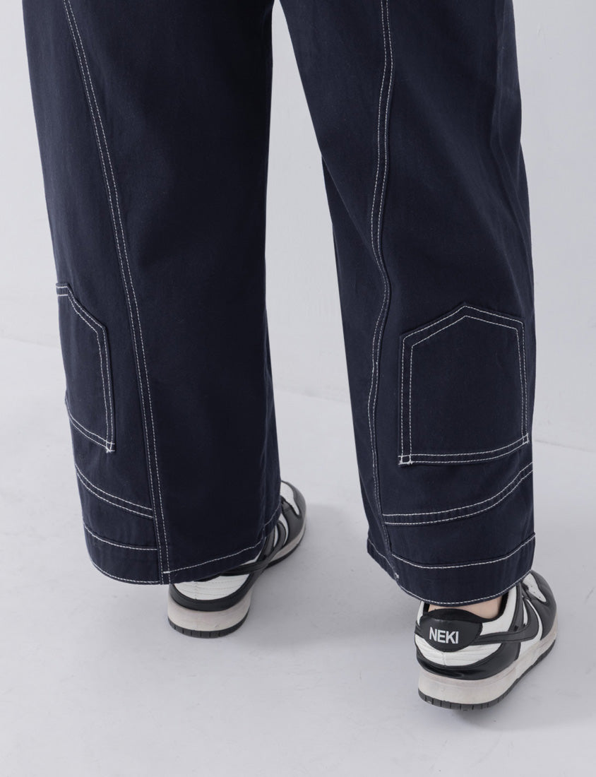 MUA! Inverted Seam Plus Size Straight-Leg Wide Pants