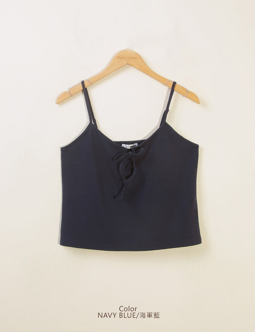 MUA! Ribbed Cross-Tie Adjustable Plus Size Cami Top
