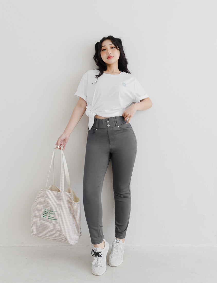 Cooling Elastic Wide Waistband Long Pants