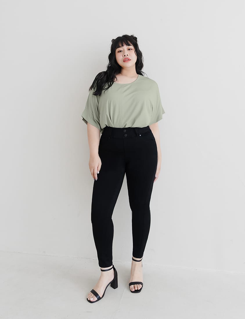 Cooling Elastic Wide Waistband Long Pants
