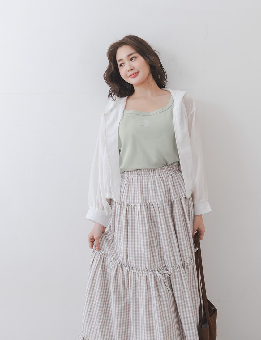 Semi-Sheer Drawstring Hem Hooded Plus Size Jacket
