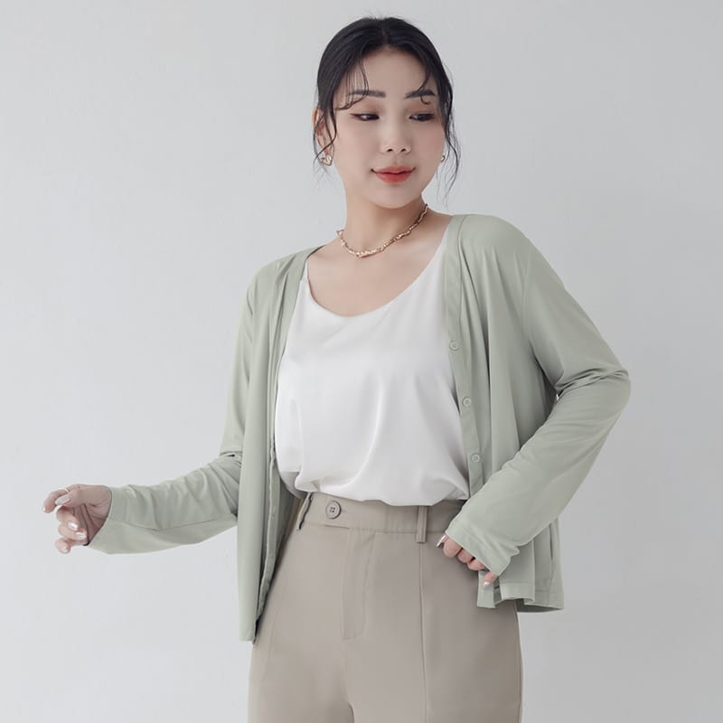 MISS. UV PRO+ Cooling Tech V-Neck Sun Protection Plus Size Jacket