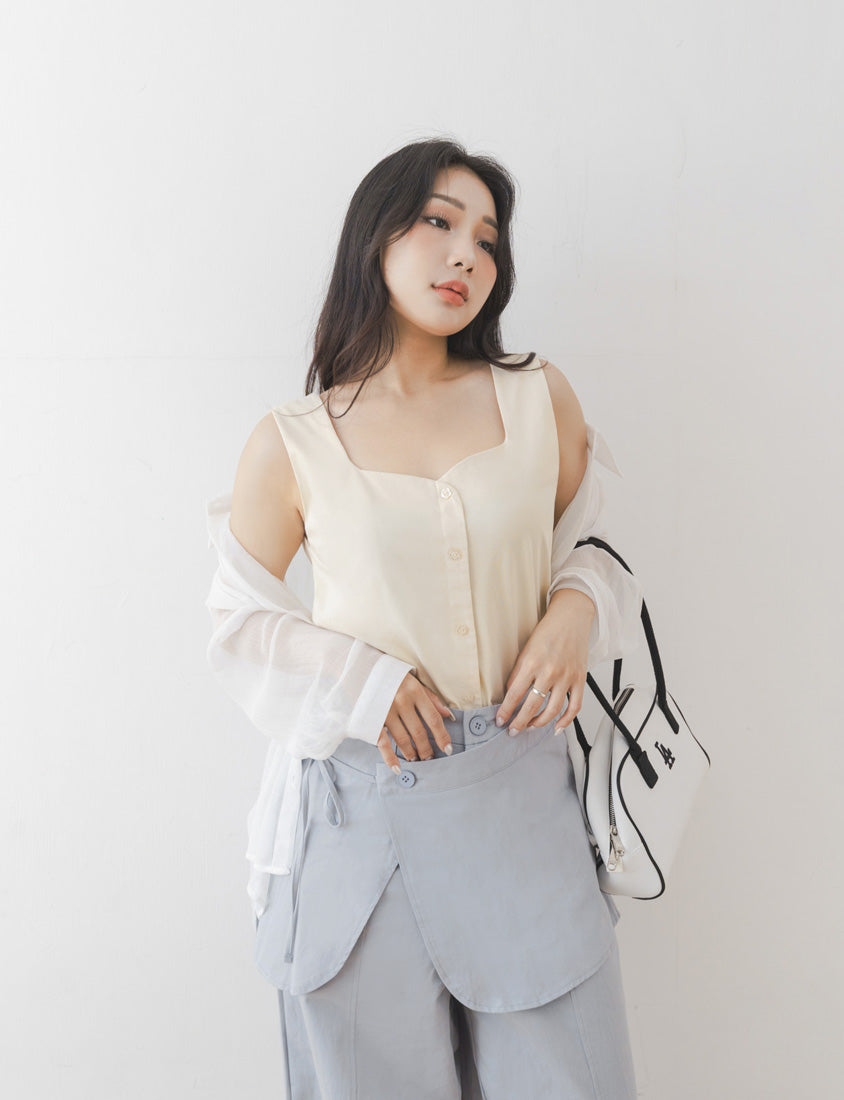 UV PRO+ Cooling Antibacterial Square Neck Plus Size Tank Top