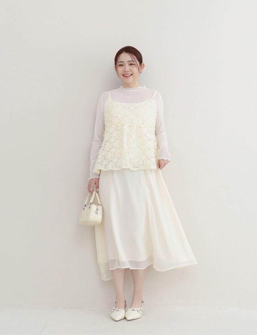 MISS. Adjustable Floral Layering Plus Size Camisole