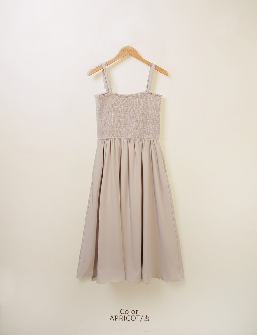 Adjustable Elastic Strap Twill Plus Size Dress