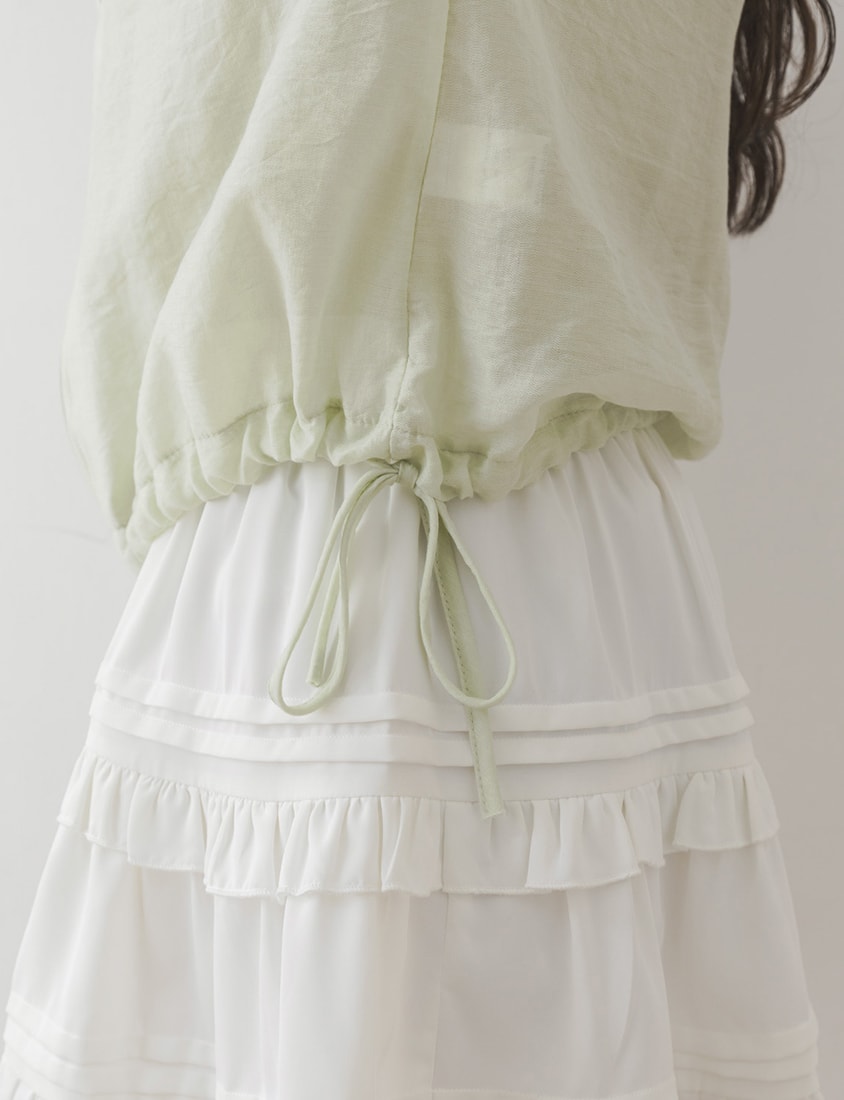 Semi-Sheer Drawstring Hem Hooded Plus Size Jacket