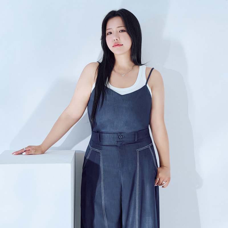 MORE U COOL PRO+ Silky Denim-Look Plus Size Vest