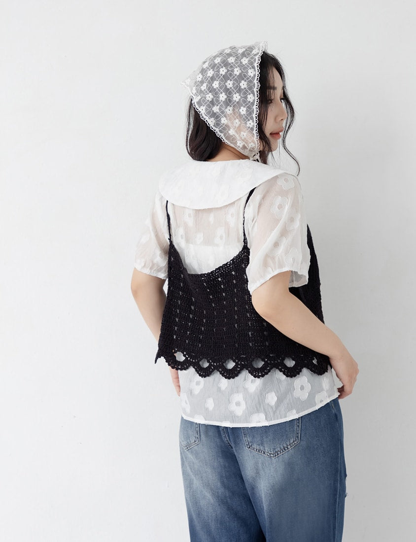 Versatile Crochet Knit Plus Size Vest