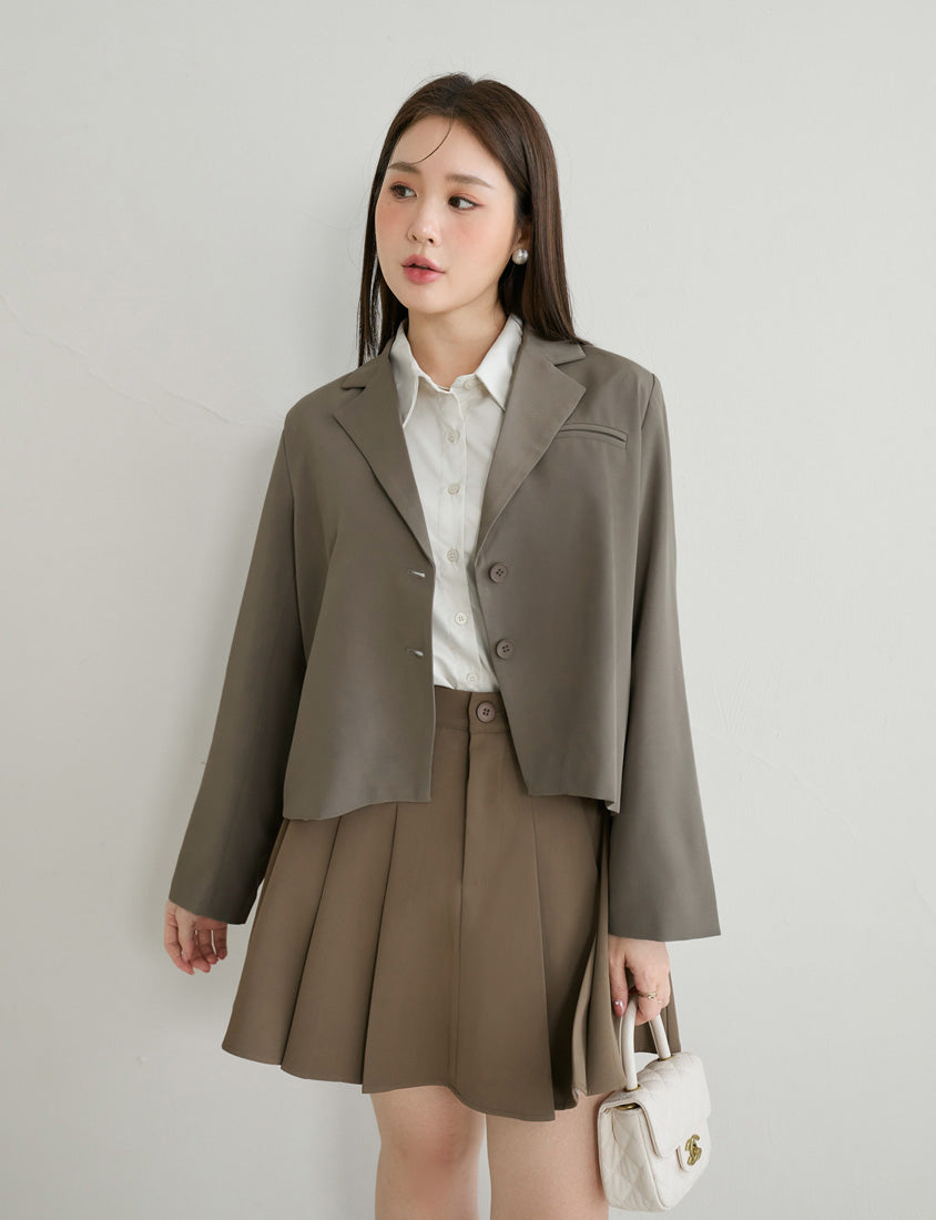 MISS. Elegant Plus Size Long Sleeve Blazer