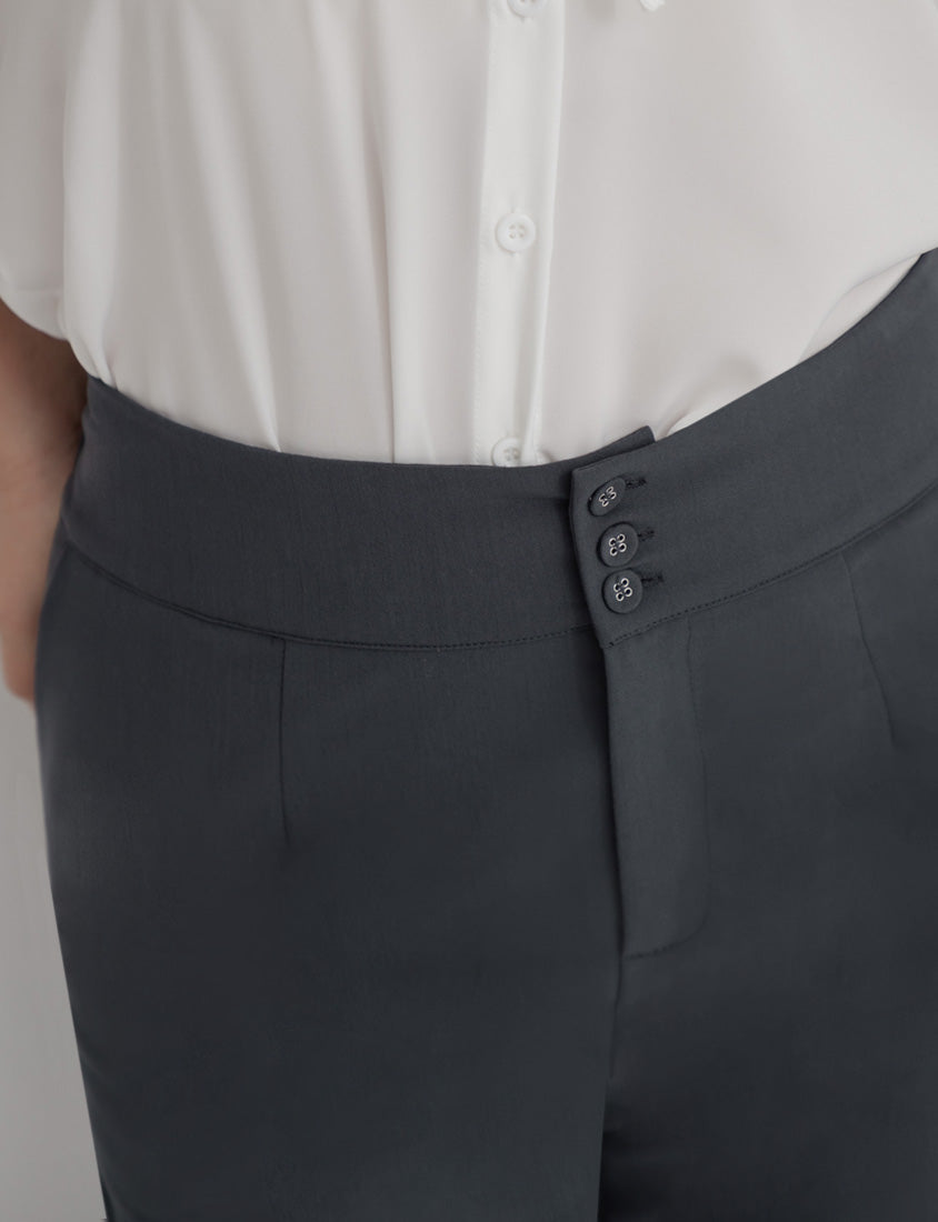 MISS. Apple-Shaped Body Friendly High Waist Plus Size Trousers