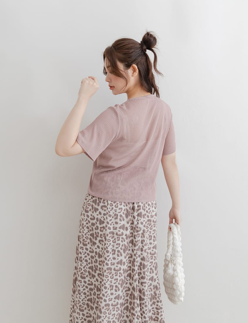 Front Tie Sheer Hollow Plus Size Knit Cardigan