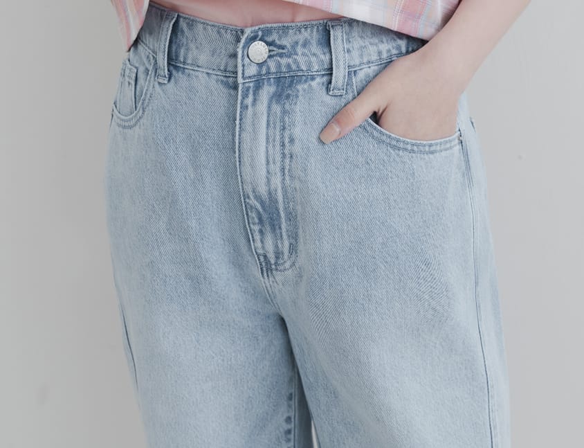 Stylish Slimming Stitch Tapered Plus Size Jeans