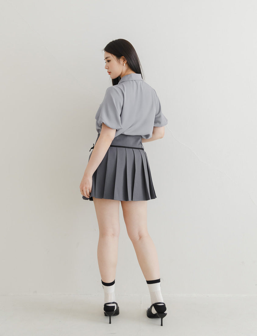 MISS. Elegant Puff Sleeve Plus Size Blouse