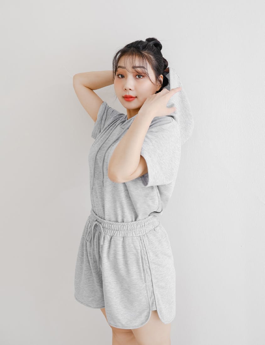 MISS. Casual Slit Drawstring Plus Size Shorts