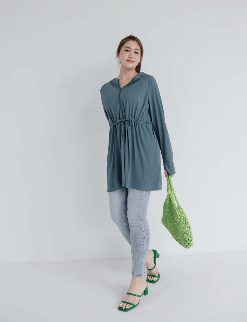UV PRO+ Cooling Tech Sun Protection Plus Size Longline Jacket