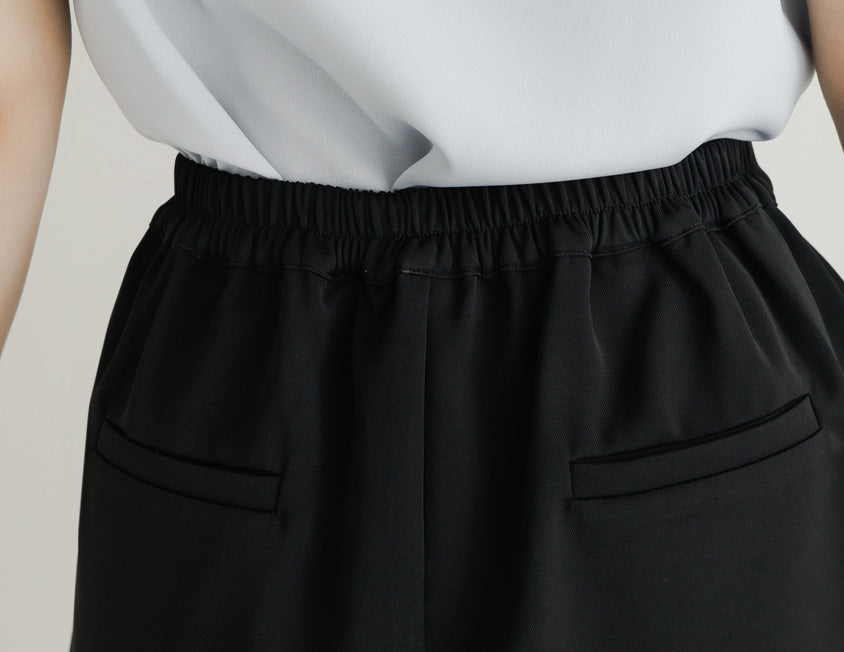 MISS. Wrinkle-Resistant Pleated Suit Plus Size Tailored Mini Skirt (With Shorts)