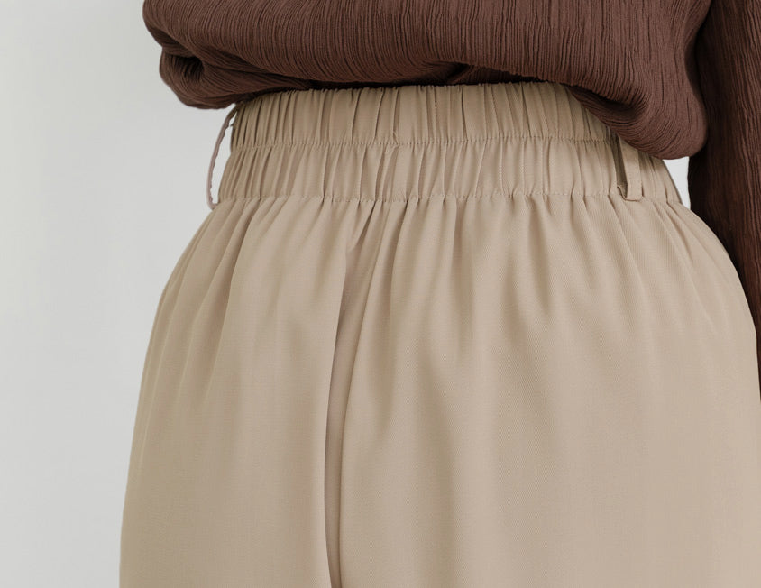 MISS. Wrinkle-Resistant High Waist A-Line Plus Size Tailored Wide Pants