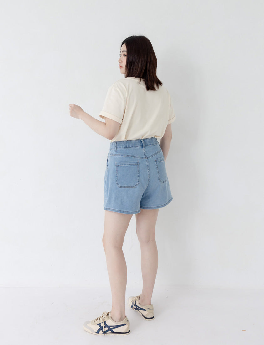 Cooling Tech A-Line Plus Size Denim Shorts
