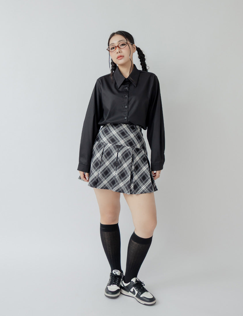 Multi-Color Drop Shoulder Plus Size Boyfriend Oversize Shirt (Unisex)