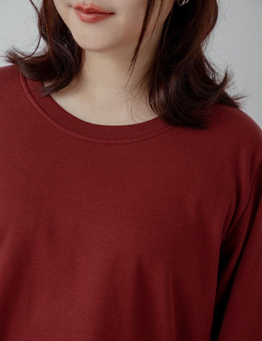 Oversized Cotton Slit Plus Size Sweatshirt (Unisex)