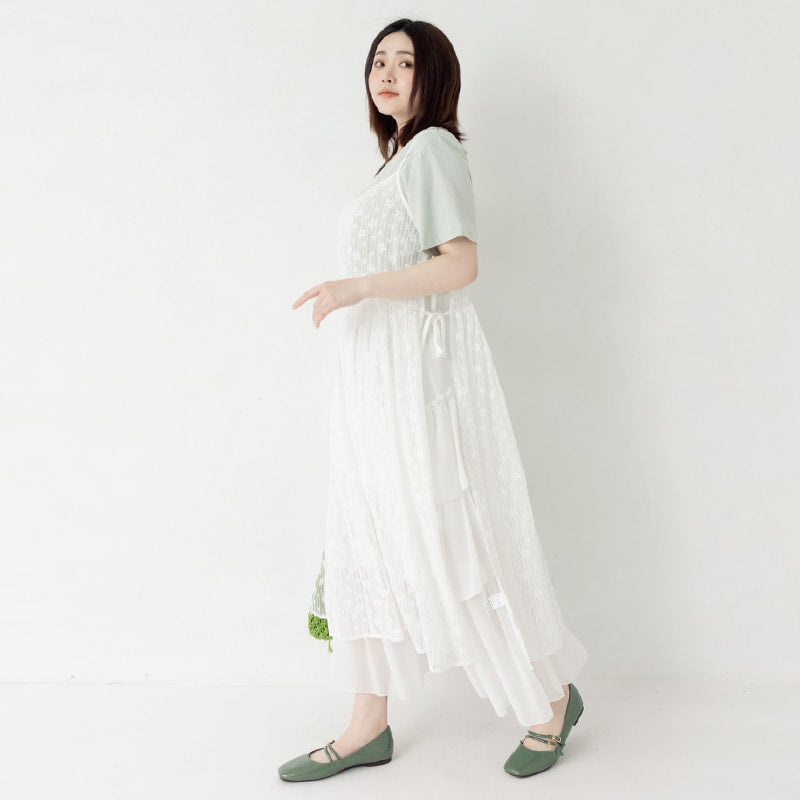 Adjustable Lace Side-Tie Plus Size Long Camisole Vest