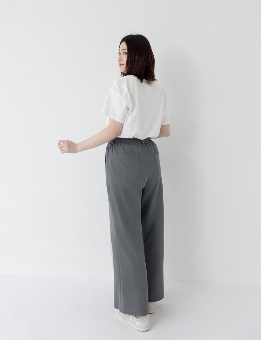 UV PRO+ Cooling Plaid Plus Size Wide-Leg Pants (with Waist-Tie)