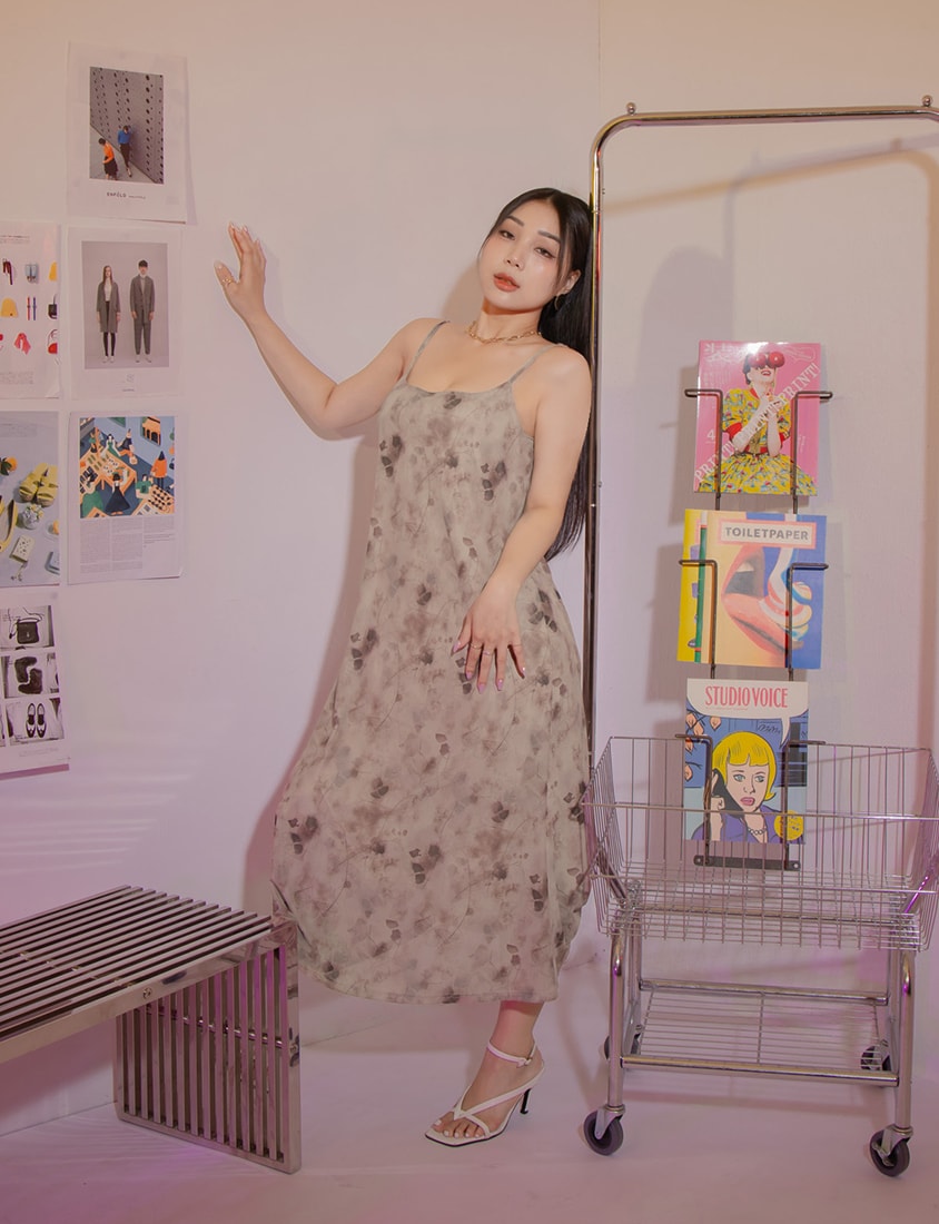 MUA! Sheer Adjustable Tie-Dye Plus Size Maxi Dress