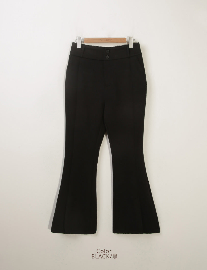 MUA! Sexy Space Cotton Front Slit Plus Size Flare Pants