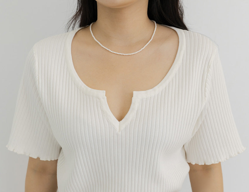 MISS. Essential Wavy Edge Plus Size Knit Top