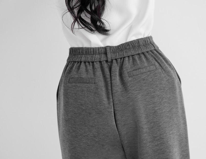 Miss. Space Cotton Back-Elastic Plus Size Straight-Leg Pants