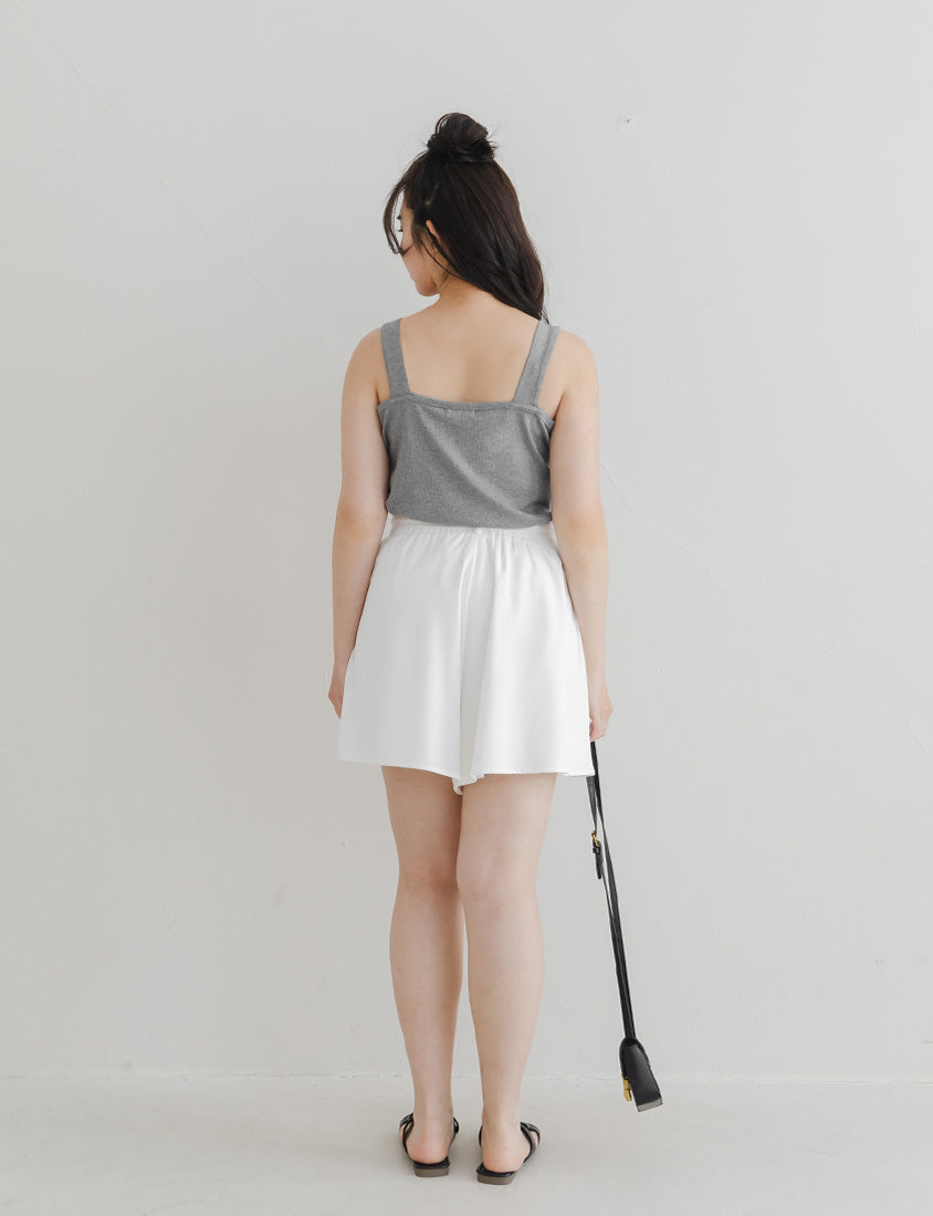 Ribbed Wide Strap Wavy Edge Plus Size Tank Top