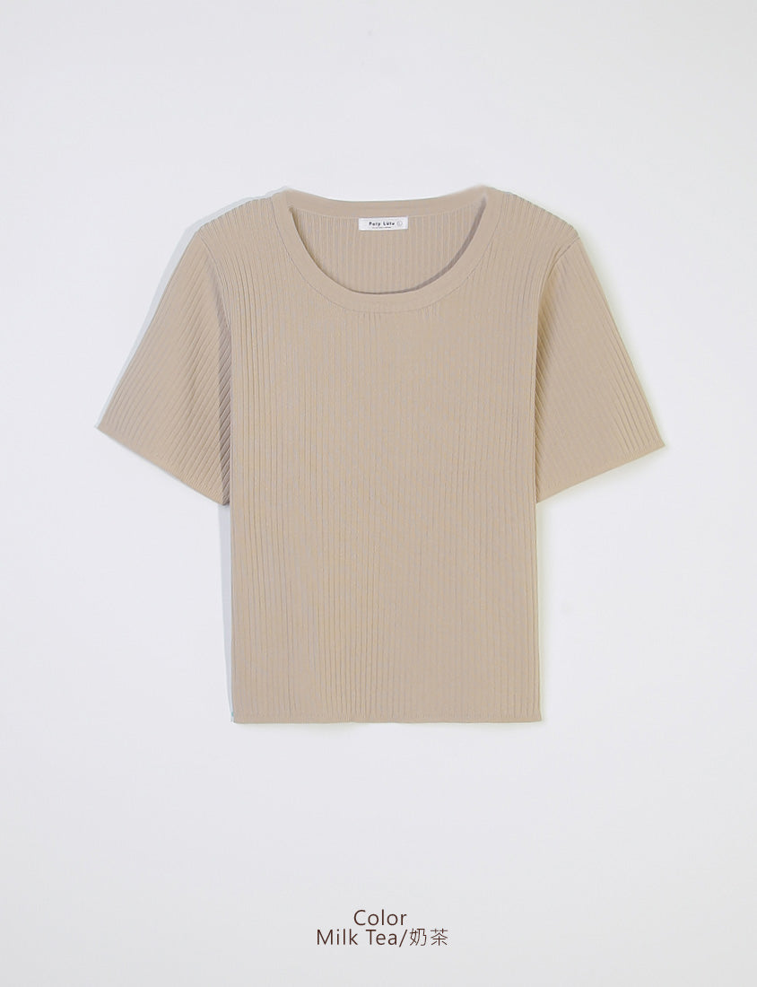 Cooling Lyocell Knit Plus Size Short Sleeve Top