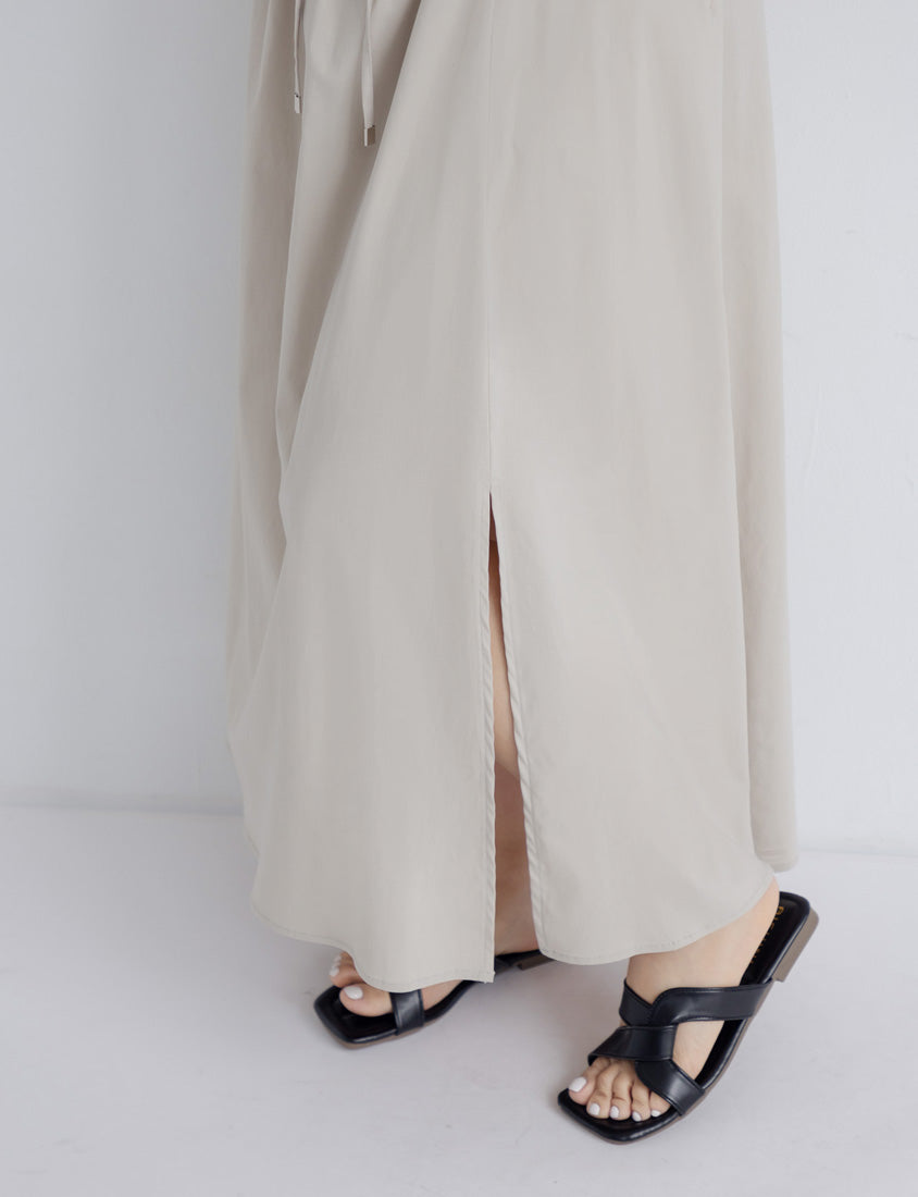 Cooling Tech Full Elastic Drawstring Plus Size Maxi Skirt