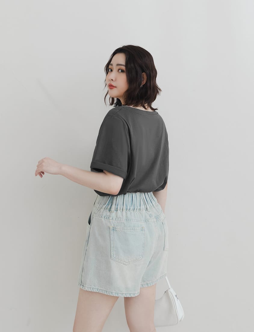 LOVE Soft Color-Block Plus-Size Embroidered Tee