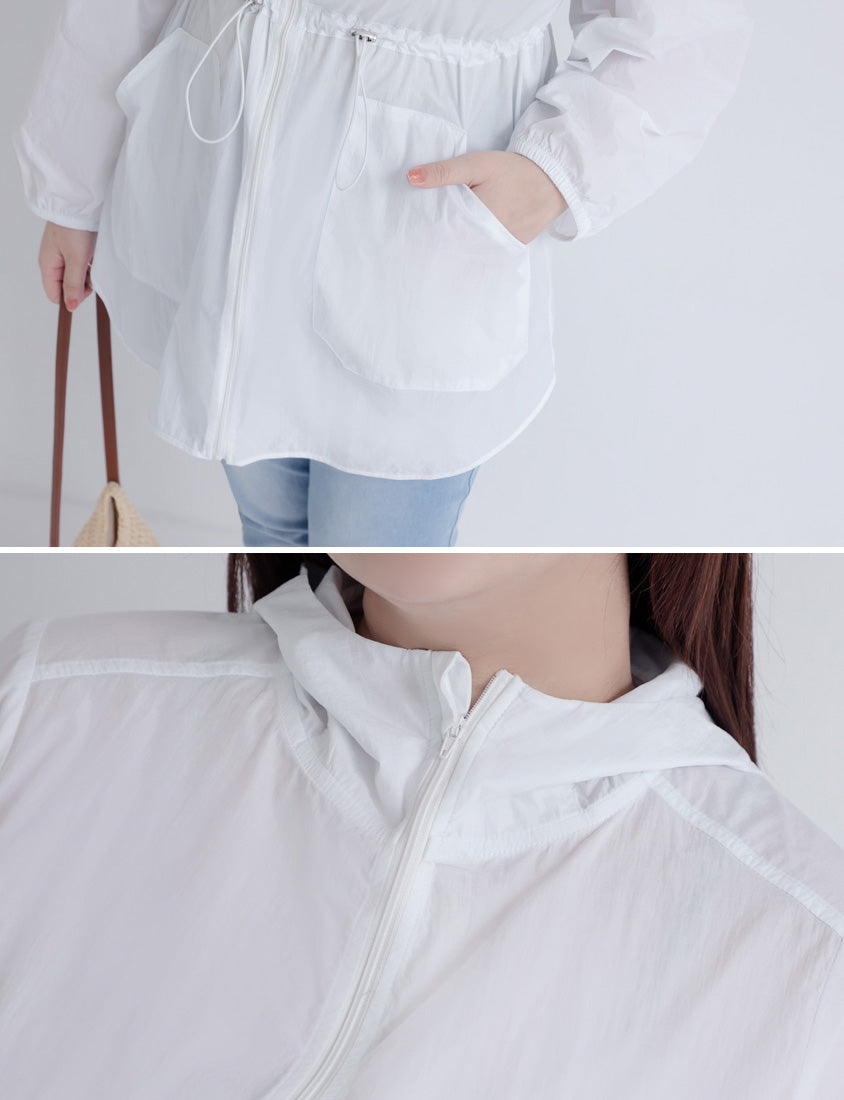 UV PRO+ Lightweight Functional Longline Utility Plus Size Jacket