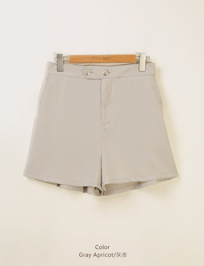 Color-Block Stitching Waistband Twill Plus Size Shorts