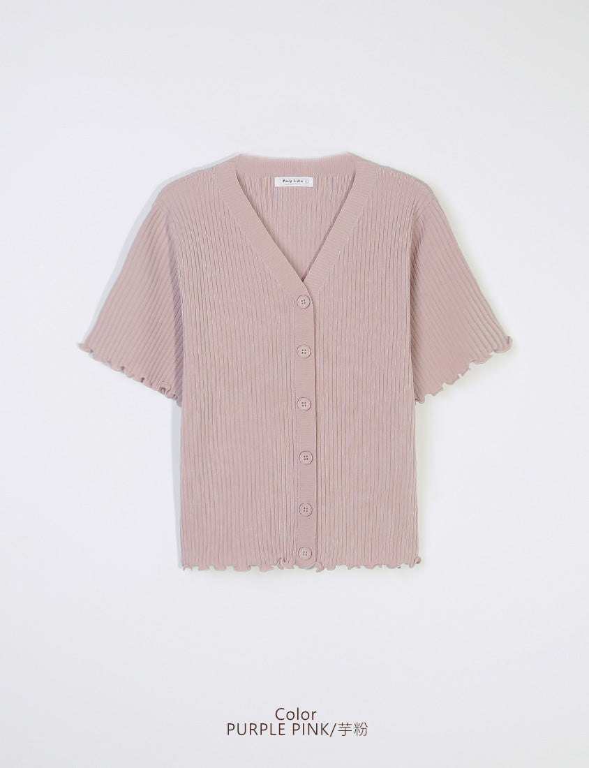 Cooling Lyocell Faux Button Plus Size Knit Top