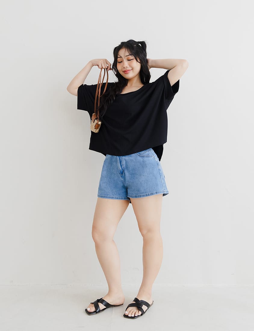COOL PRO+ Contrast Stitch Plus Size Batwing Tee