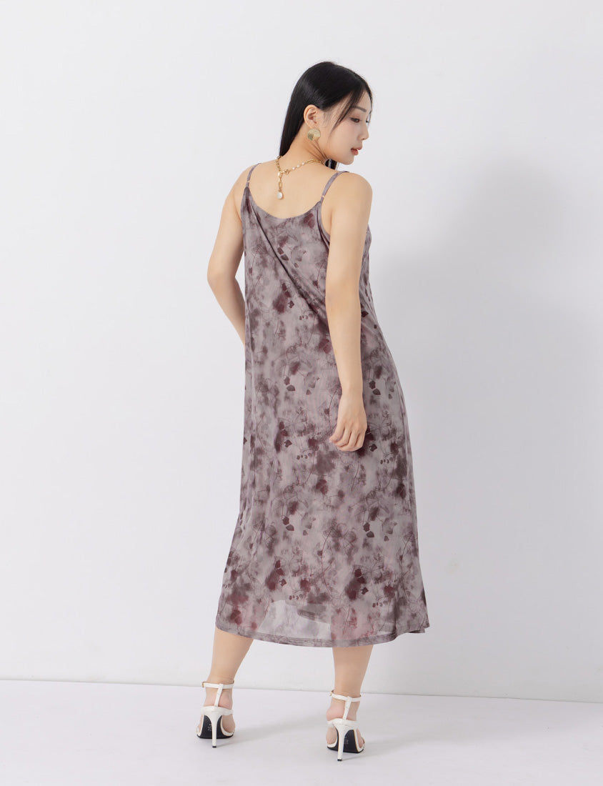 MUA! Sheer Adjustable Tie-Dye Plus Size Maxi Dress