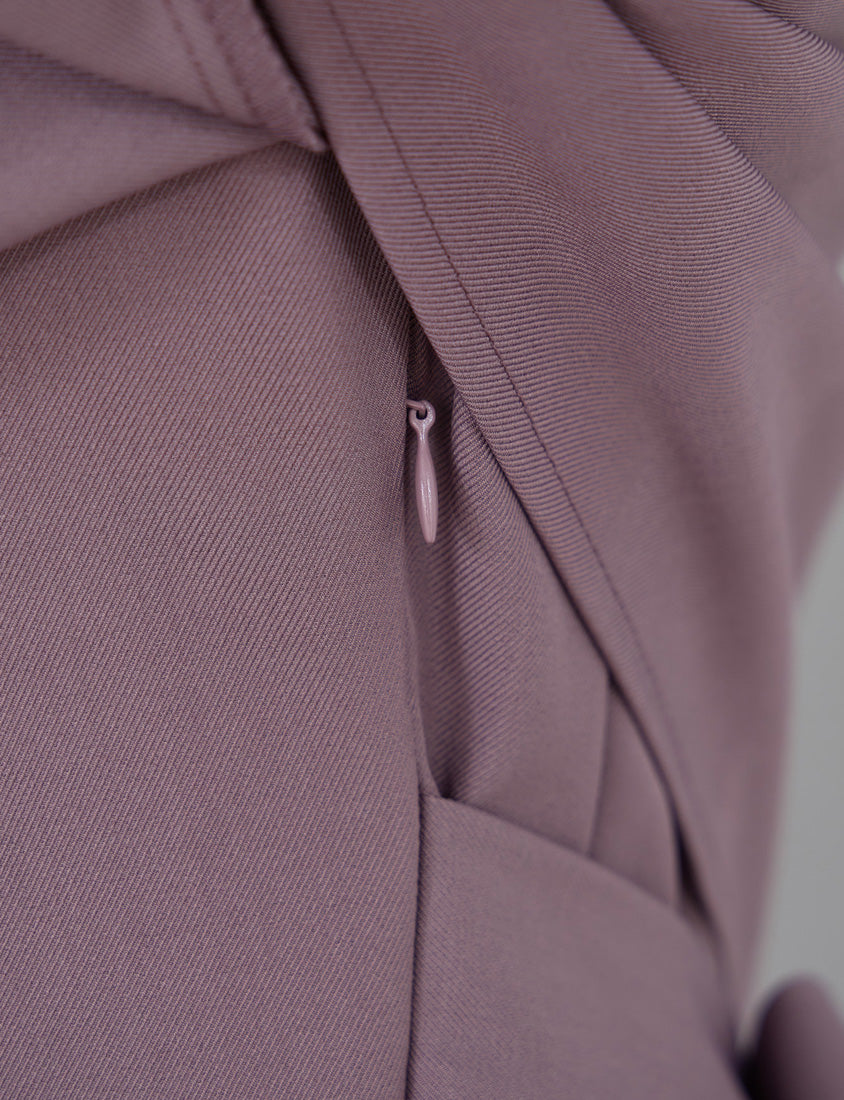 MISS. Contrast Faux Two Piece Waist Tie Plus Size Maxi Dress