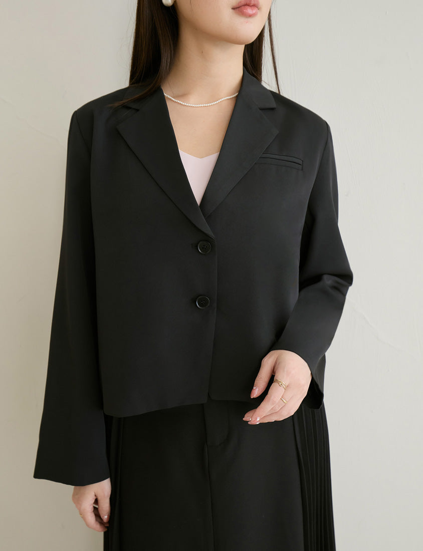 MISS. Elegant Plus Size Long Sleeve Blazer
