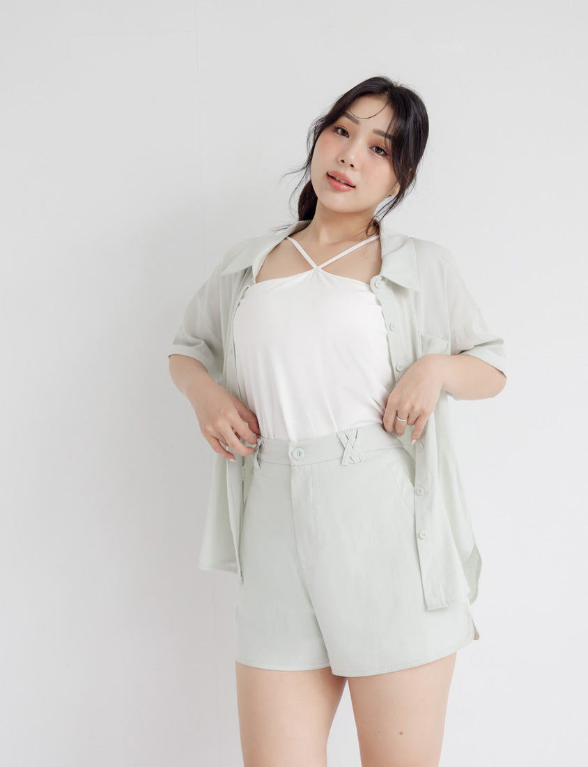 Airy Silky Linen Blend Shorts