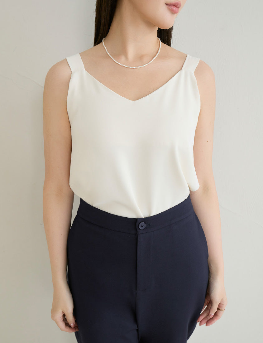 MISS. Two Way Reversible Matte Chiffon Plus Size Tank Top