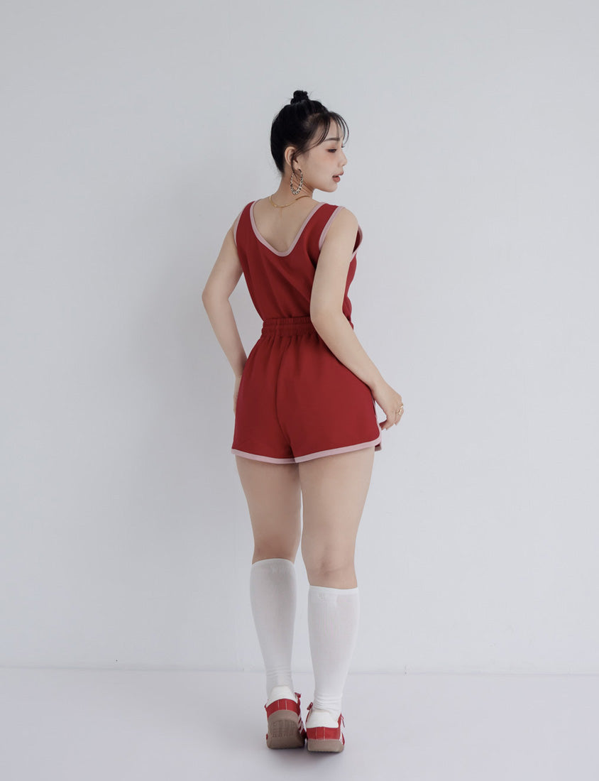 MUA! Sporty High-Waist Tie Plus Size Shorts