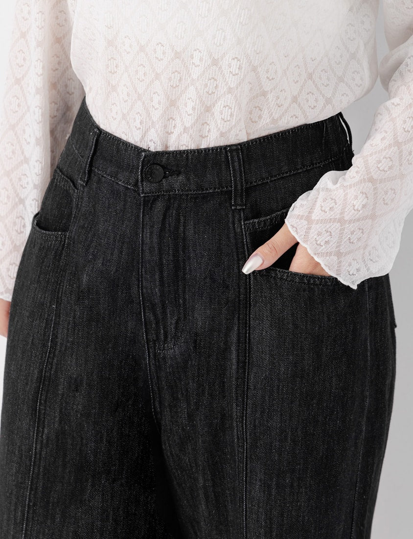 Pear-Shaped Friendly! Seamed Plus Size Wide Leg Jeans