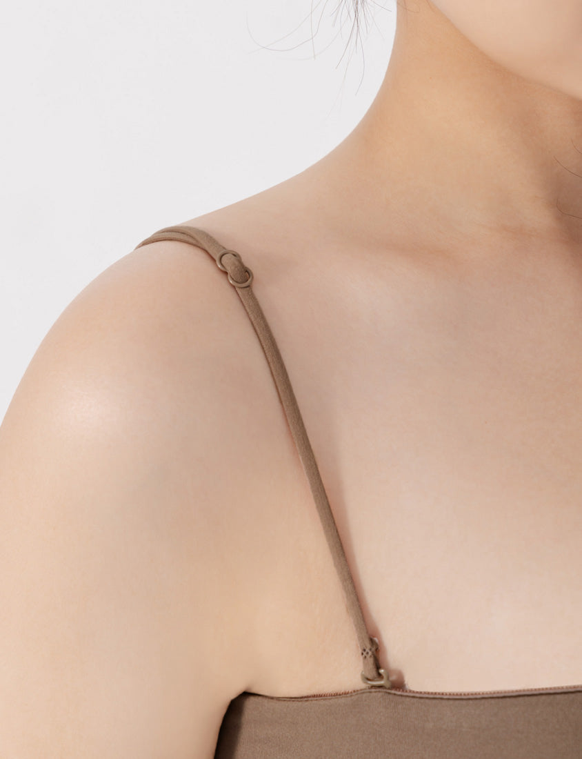Pobra. Removable Padded Silky Milk Plus Size Bandeau BRATOP