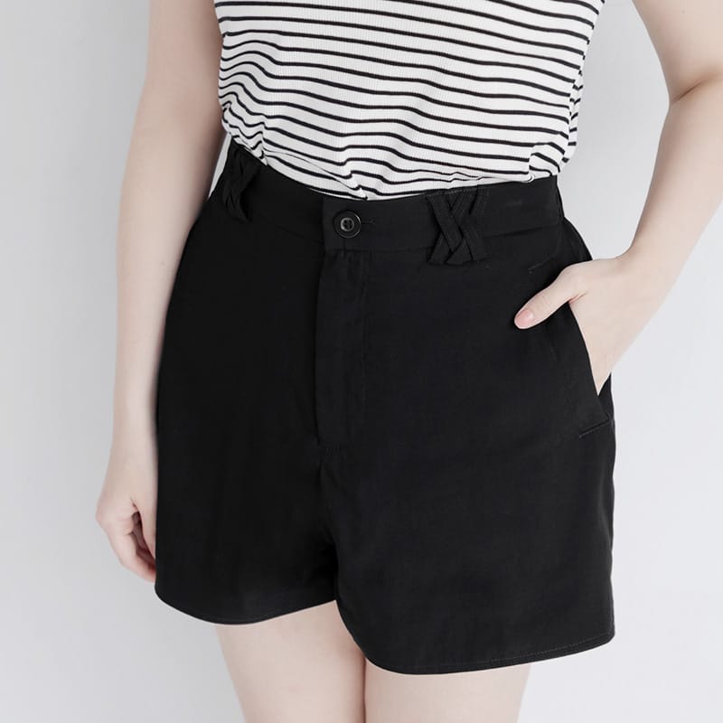 Airy Silky Linen Blend Shorts