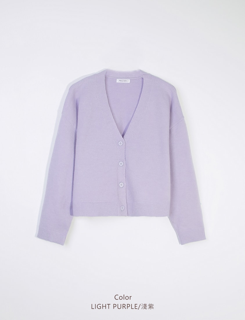 Classic V-Neck Multicolor Cropped Plus Size Knit Cardigan